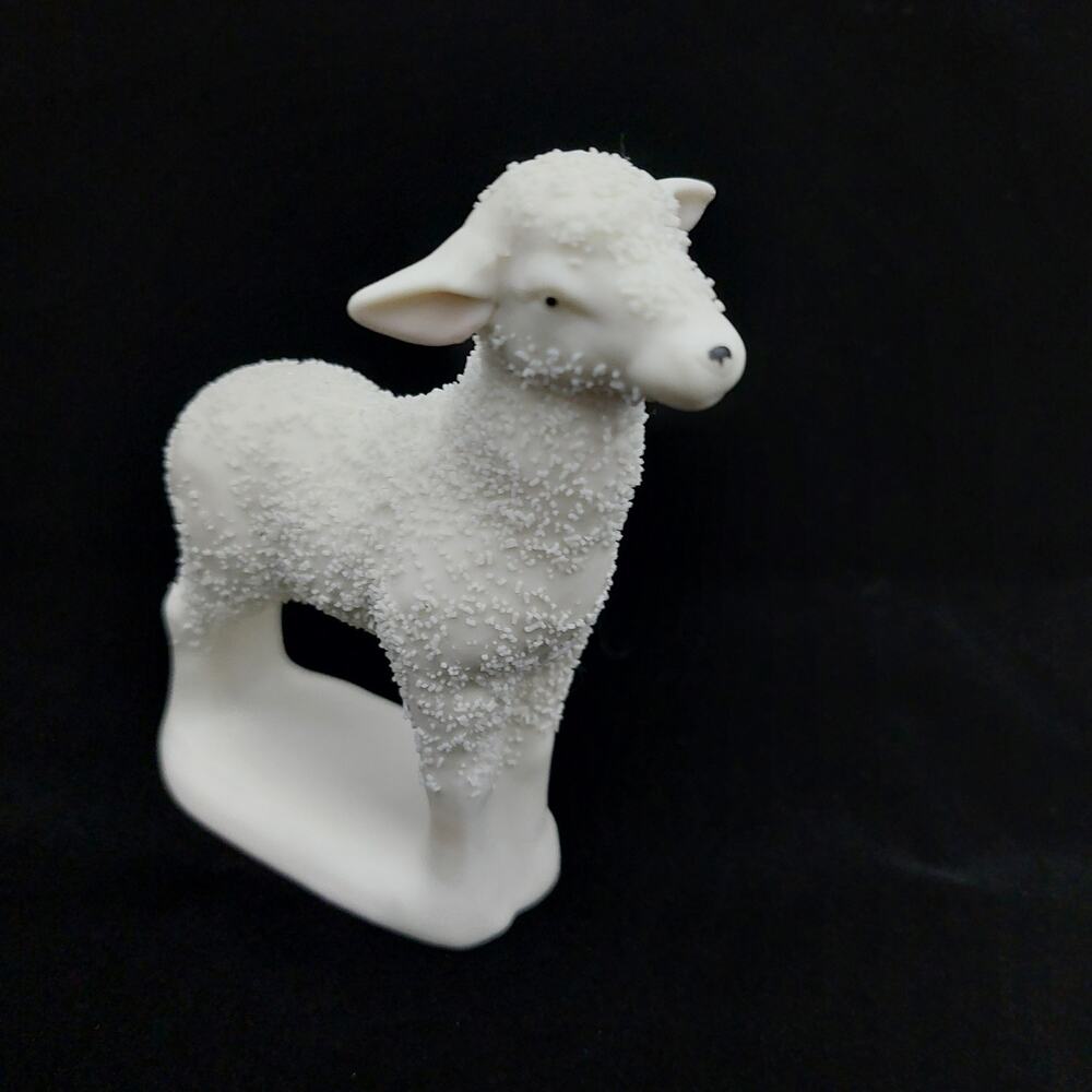 Vintage 1991 Dept 56 Easter Lamb Figurine Porcelain Sheep Snowbabies